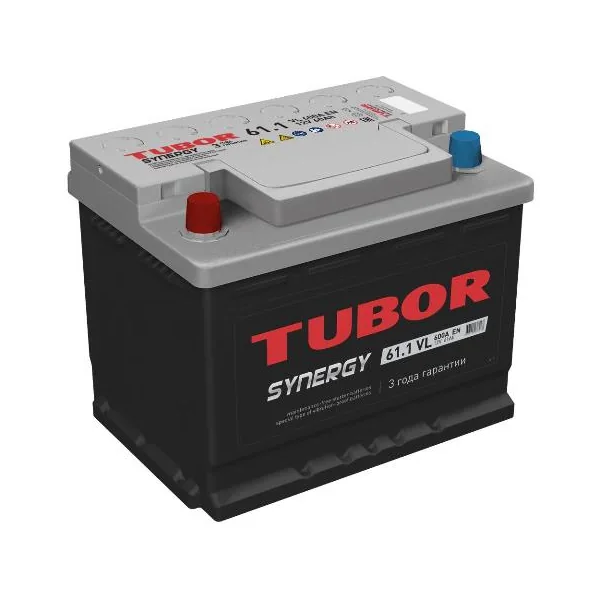 Аккумулятор TUBOR SYNERGY 61 Ач 620 А (EN), обратная полярность, LN2