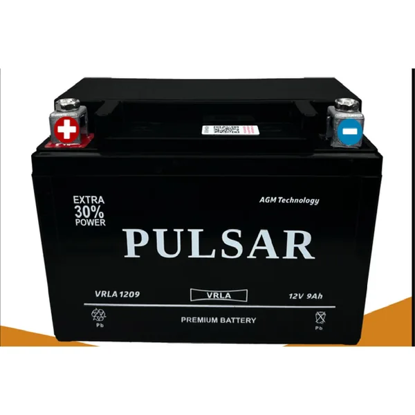 Аккумулятор PULSAR YTX9-BS 9 Ач 135 А (EN), прямая полярность