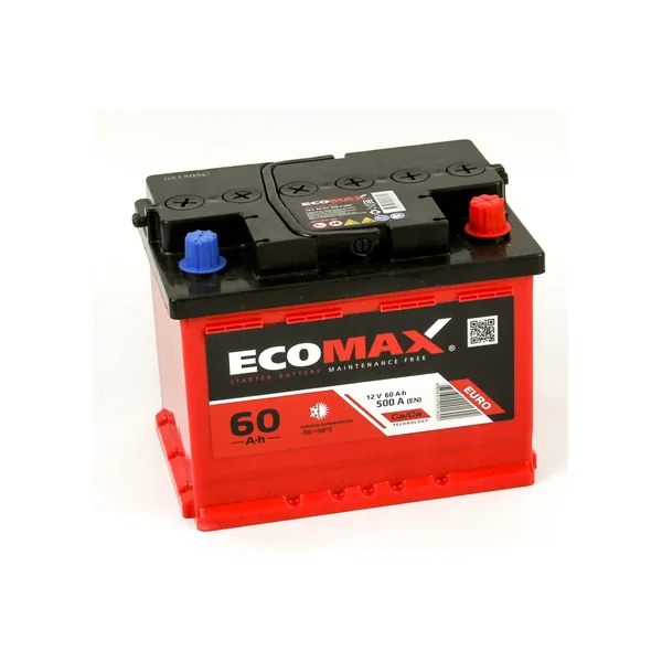 Аккумулятор EcoMAX 60 Ач 540 А (EN), прямая полярность, LN2