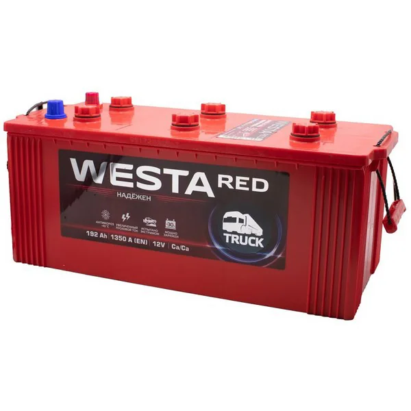 Аккумулятор WESTA RED 190 Ач 1350 А (EN), прямая полярность, 6ST-190